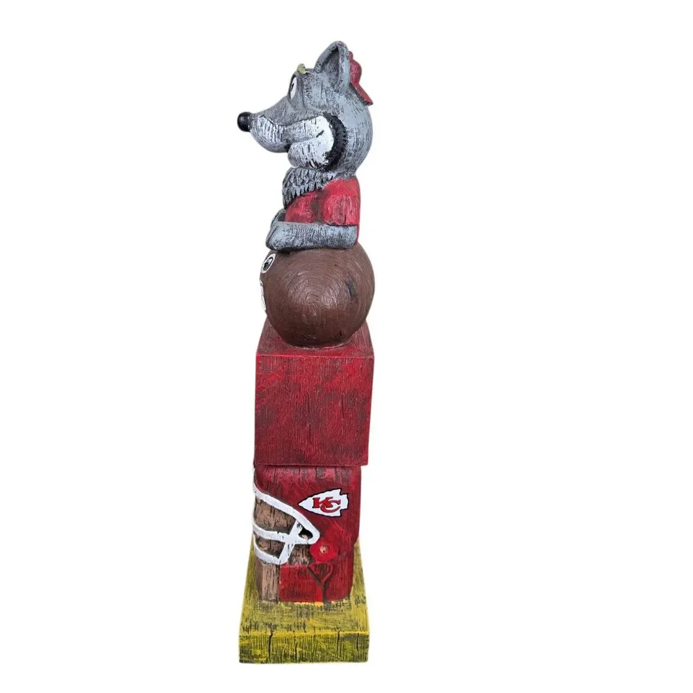 Kansas City Chiefs NFL Tiki Totem Pole Resin Football Man Cave 16